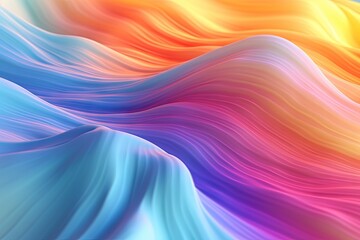 Fototapeta premium vibrant and dynamic multicolored background with flowing wavy lines, created with Generative Ai Technology