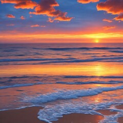 Fototapeta na wymiar sunset horizon sea