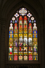 Fototapeta na wymiar The Stained Glass Windows of Saint Nicholas Church