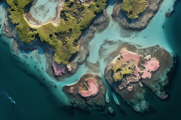 Top view of the islands