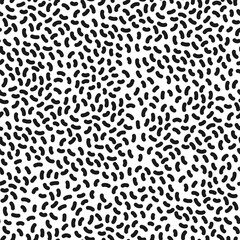 Seamless organic rounded lines pattern. Illustration on transparent background