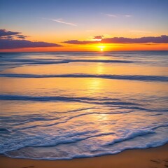 Obraz premium Serene Beach at Sunset