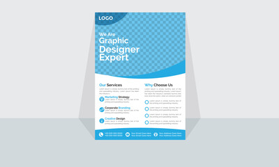 Modern Corporate and Creative Business Flyer Professional, Design Template Horizontal Name Flyer Simple and Clean Visiting Flyer Vector illustration Colorful Business Flyer, Brochure Design