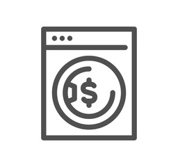 Financial crime related icon outline and linear symbol.
