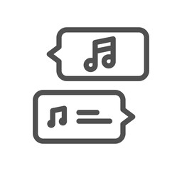 Music related icon outline and linear symbol.
