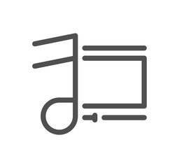 Music related icon outline and linear symbol.
