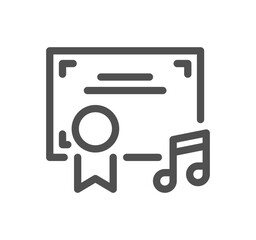Music related icon outline and linear symbol.

