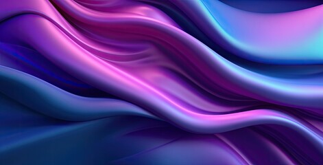 Obraz premium Vibrant abstract background with blue and purple wavy lines, created with Generative Ai Technology