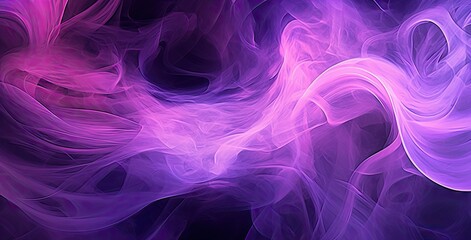 Fototapeta premium Abstract purple and pink smoke with a black background, created with Generative Ai Technology