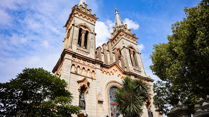 Fototapeta na wymiar church architecture cathedral building tower in georgia