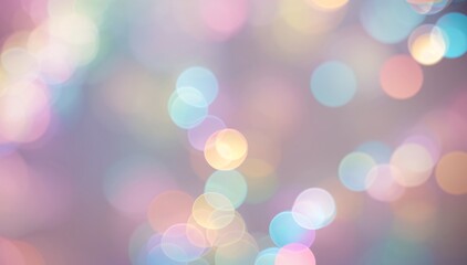 Fototapeta premium Festive pastel background with bokeh effect, AI Generated.