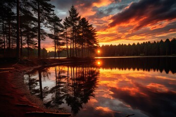 Fototapeta premium Autumn Lake