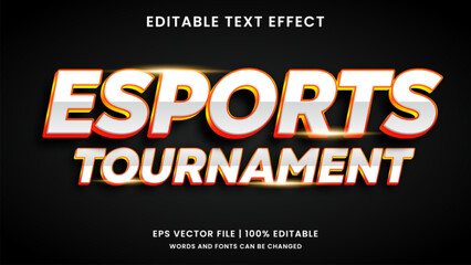 Esports tournament editable text effect