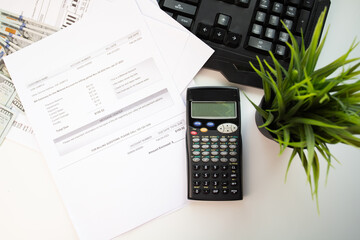 Utility bill report, Invoice for electricity and gas services