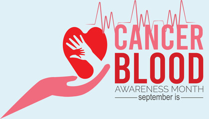 blood cancer awareness month observed on every September. banner design template Vector illustration background design. - Powered by Adobe