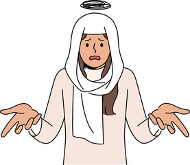 Unhappy muslim woman feeling frustrated