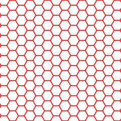 亀甲模様　赤　太