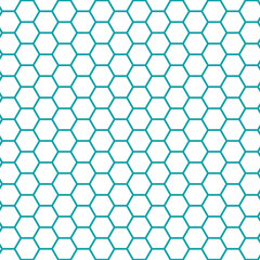 亀甲模様　ターコイズ　太