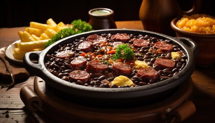 Brazilian food, mouthwatering, colorful, diverse, energetic