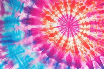 Obraz premium Tie-dyed background with a mesmerizing spiral design, created with Generative Ai Technology