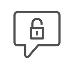 Password related icon outline and linear symbol.
