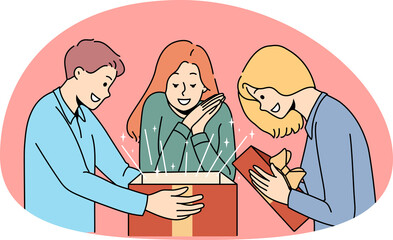 Surprise present and gift concept