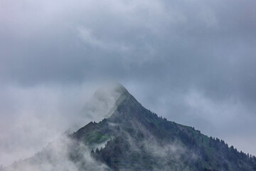 clouds over mountain