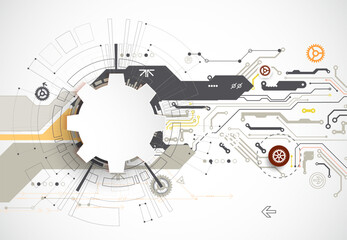Obraz premium Abstract technology circuit board. Communication concept.