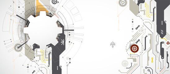 Abstract technology circuit board. Communication concept.