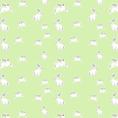 Rabbit pattern design for textile 