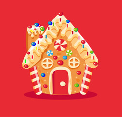 gingerbread house, new year's house, christmas, gingerbread