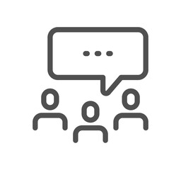 Team work related icon outline and linear symbol.
