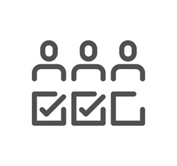 Team work related icon outline and linear symbol.
