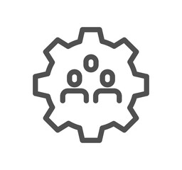 Team work related icon outline and linear symbol.
