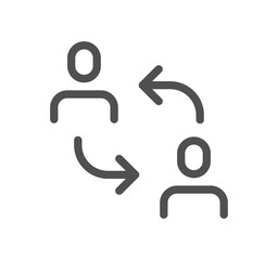 Team work related icon outline and linear symbol.
