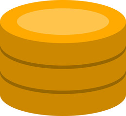 Stack golden coin business icon PNG