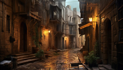 Artistic Recreation Medieval Spanish Night