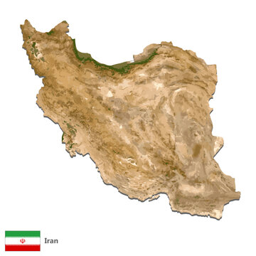 Iran Topography Country  Map Vector