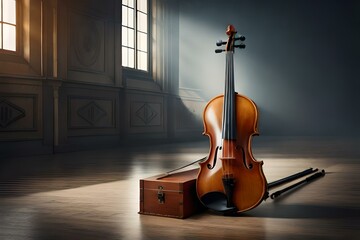 violin on the table