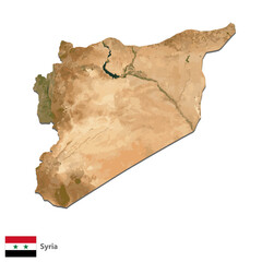 Syria Topography Country  Map Vector