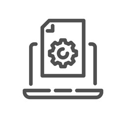 Engineering related icon outline and linear symbol.
