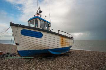 Boat in Dungeness Beach, UK