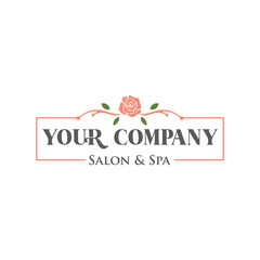 Luxury Rose Company Logo Design Vector