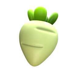 Turnip 3D illustration