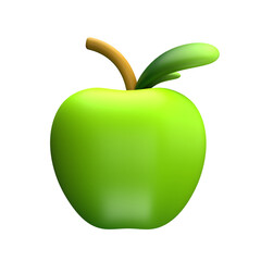 green apple isolated on white