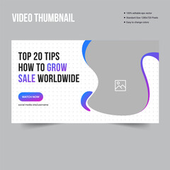 Abstract business web cover banner template, youtube thumbnail banner template design, fully editable vector eps 10 file format banner template
