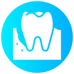 periodontitis round gradient vector icon