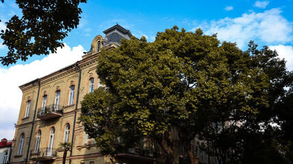 Naklejka premium architecture building house old city urban in georgia