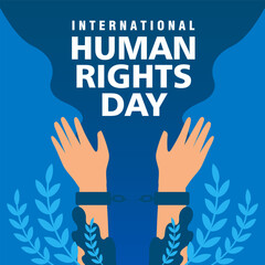 Human rights day illustration vector background. Vector eps 10