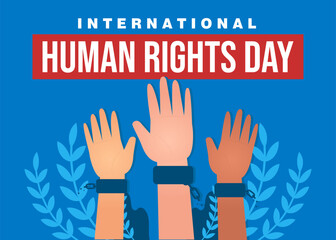 Human rights day illustration vector background. Vector eps 10